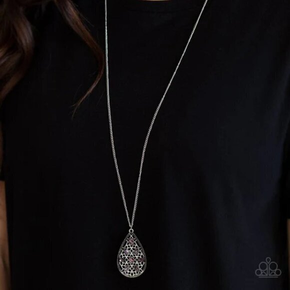 Gala Glimmer Purple Necklace - Picture 2 of 3